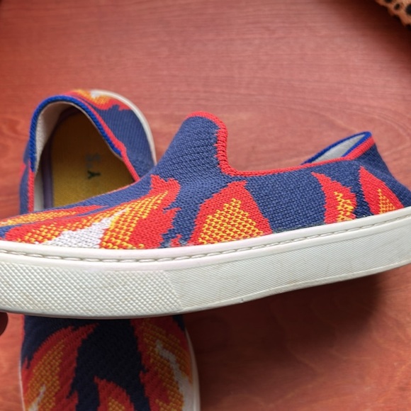 Rothy's Washable Kids Sneakers Flame 2 - Picture 6 of 7